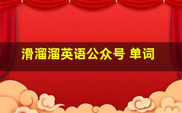 滑溜溜英语公众号 单词